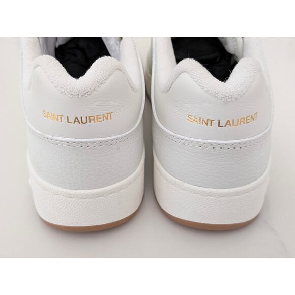 Yves Saint Laurent SL/61 Low Top Leather Sneakers YSL 41 US 11 Floor Sample $875 - Picture 10 of 12